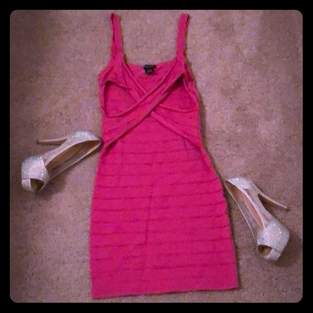 Hot pink dress